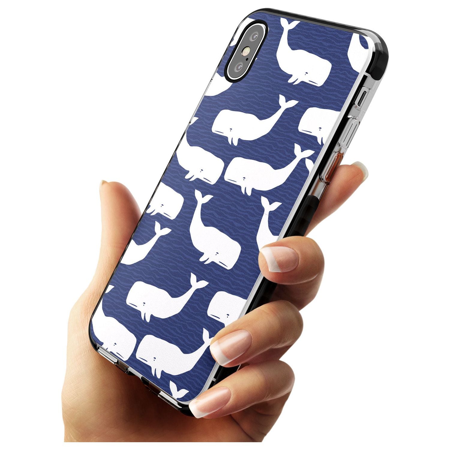 Cute Whales Pink Fade Impact Phone Case for iPhone X XS Max XR