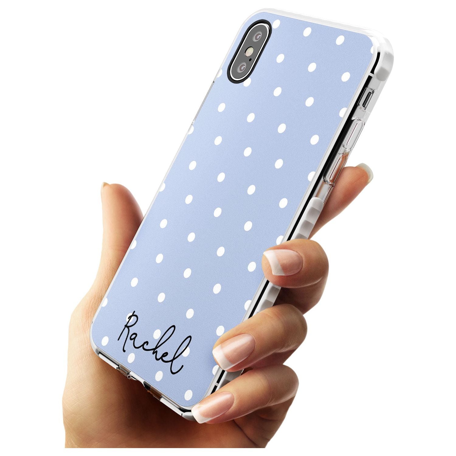 Simple Light Blue Dots iPhone Case Custom Phone Case - Case Warehouse