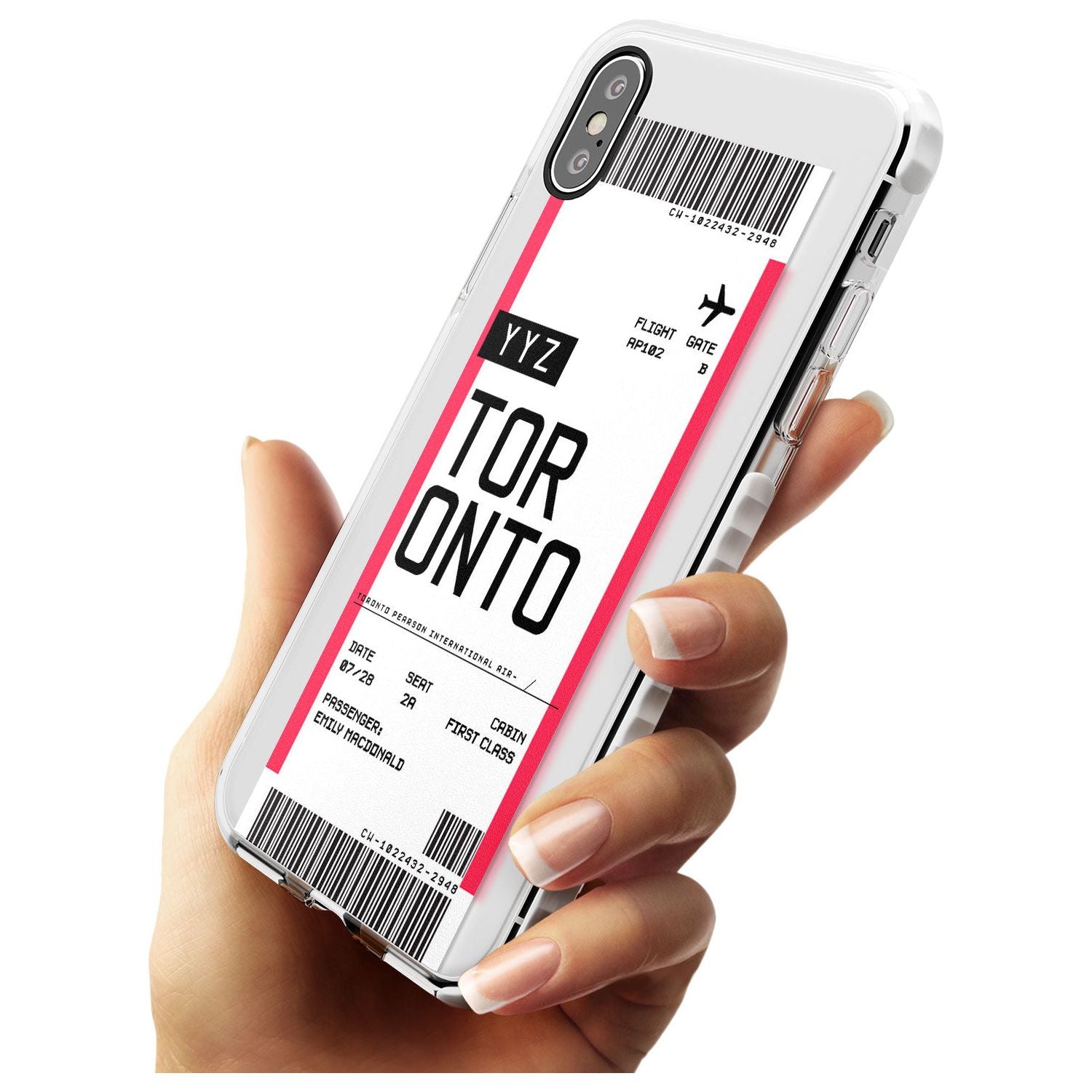 Toronto Boarding Pass iPhone Case Custom Phone Case - Case Warehouse
