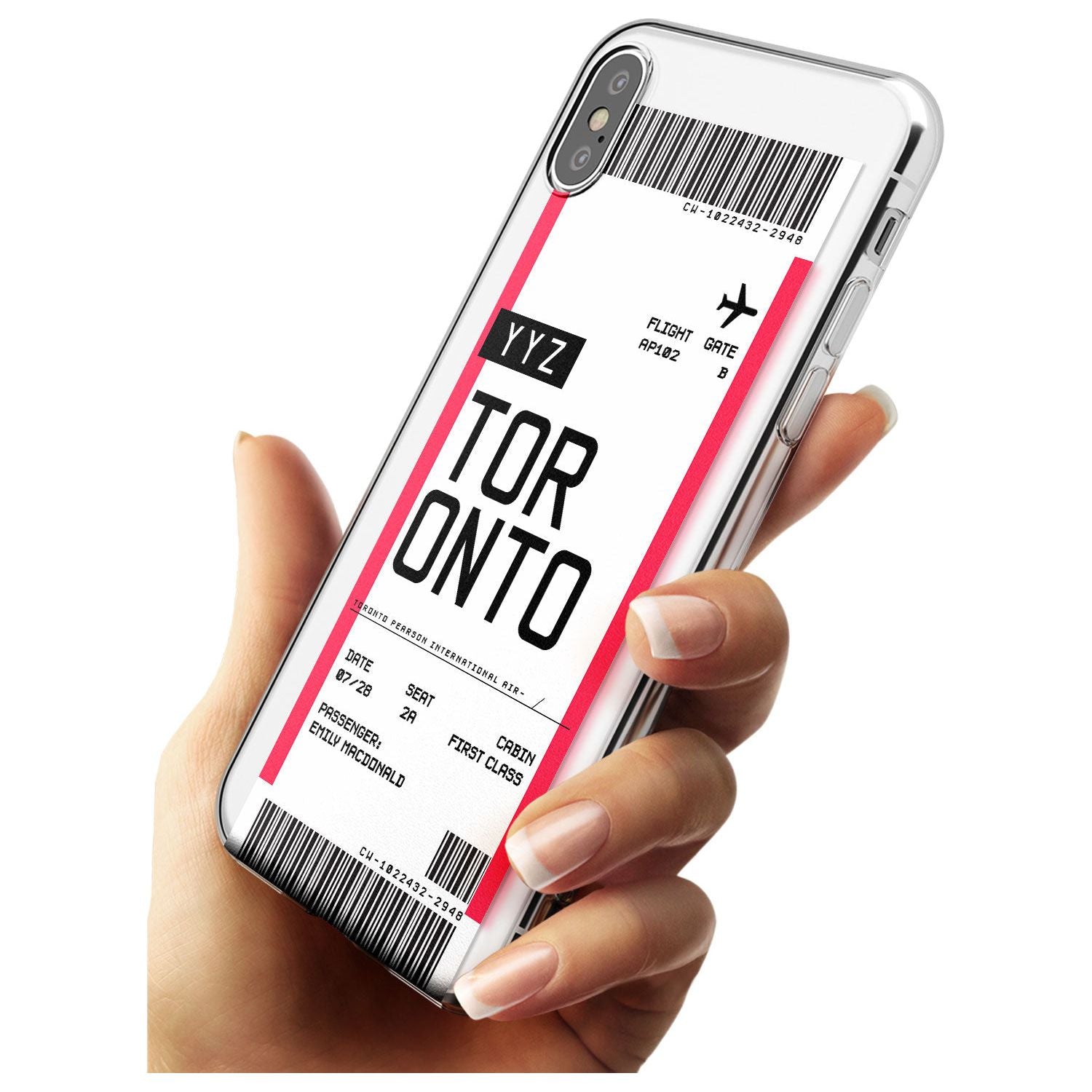 Toronto Boarding Pass iPhone Case Custom Phone Case - Case Warehouse
