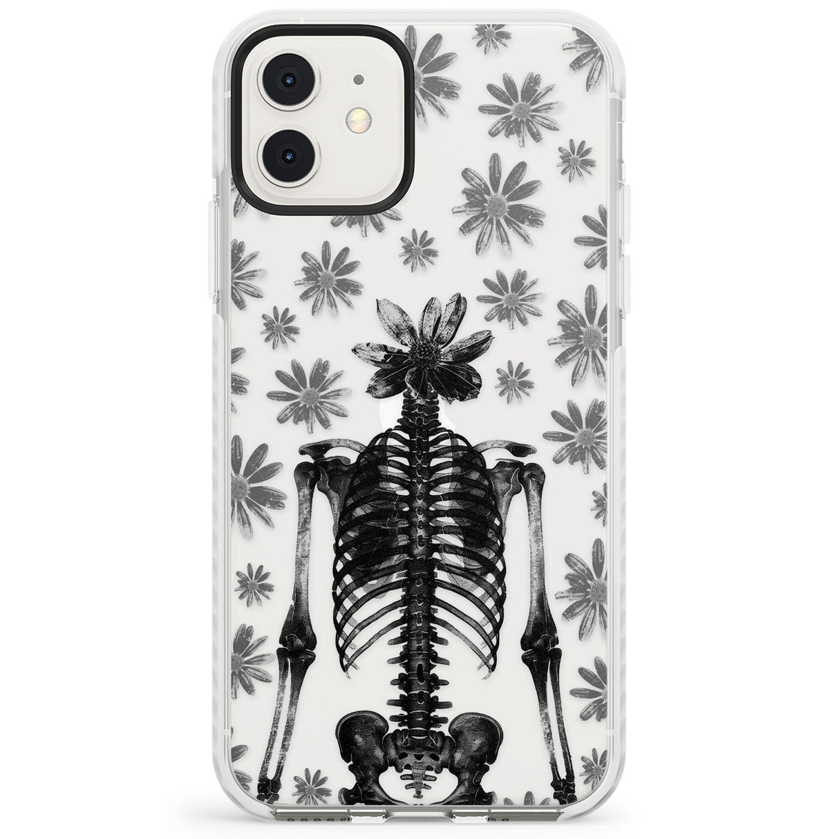 Skeleton Flower Impact Phone Case for iPhone 11, iphone 12