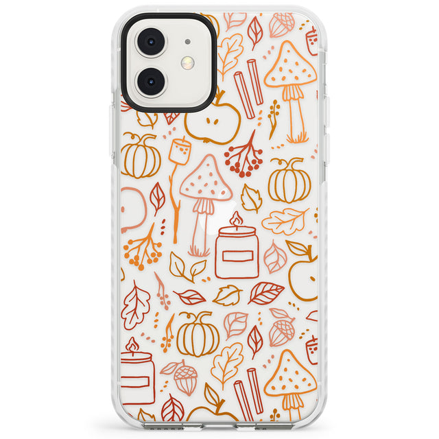 Autumn Line Pattern Impact Phone Case for iPhone 11, iphone 12