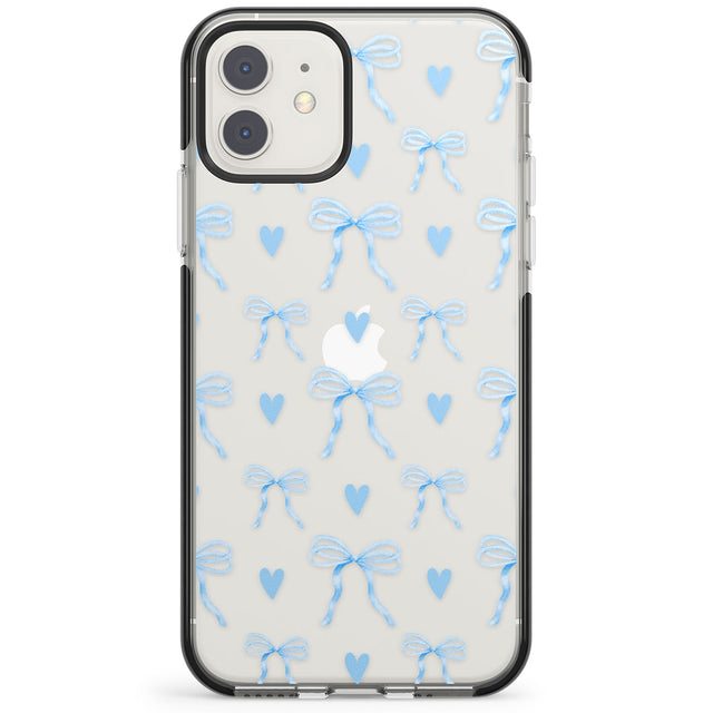 Blue Bows & Hearts Impact Phone Case for iPhone 11, iphone 12