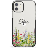 Personalised Garden Wildfowers Impact Phone Case for iPhone 11, iphone 12