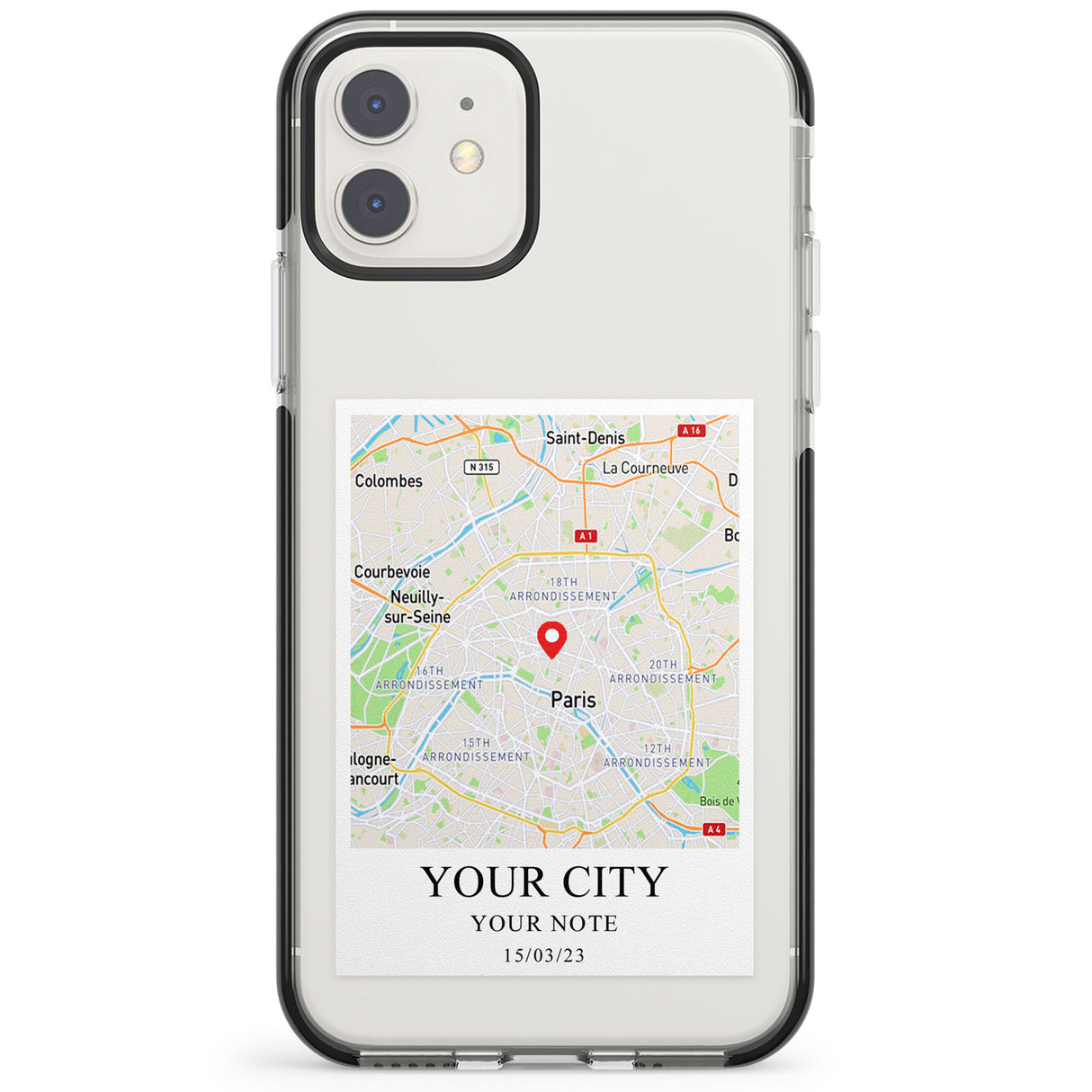 Personalised World Map Impact Phone Case for iPhone 11, iphone 12