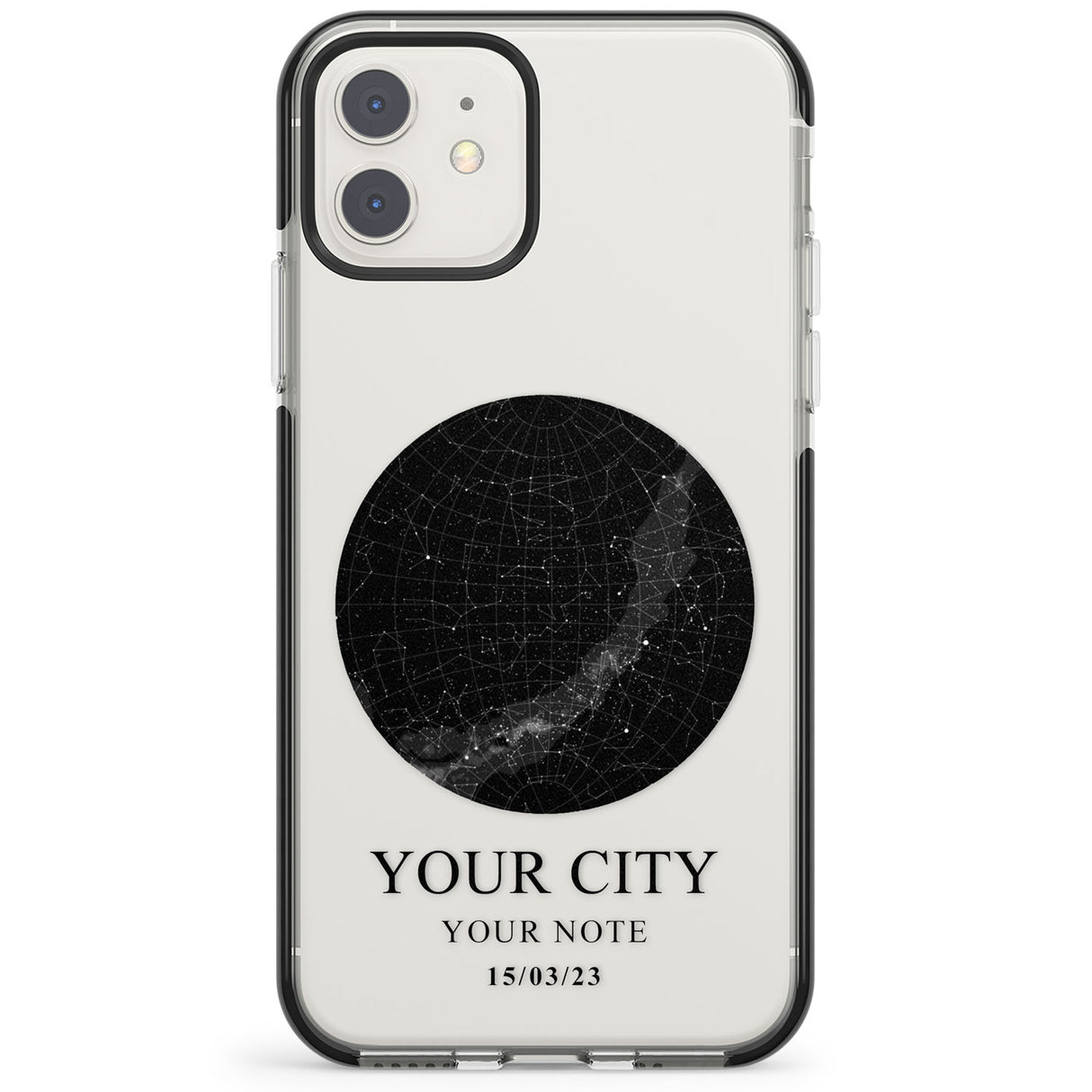 Personalised Star Map Impact Phone Case for iPhone 11, iphone 12