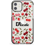 Personalised Cherry Pattern Impact Phone Case for iPhone 11, iphone 12