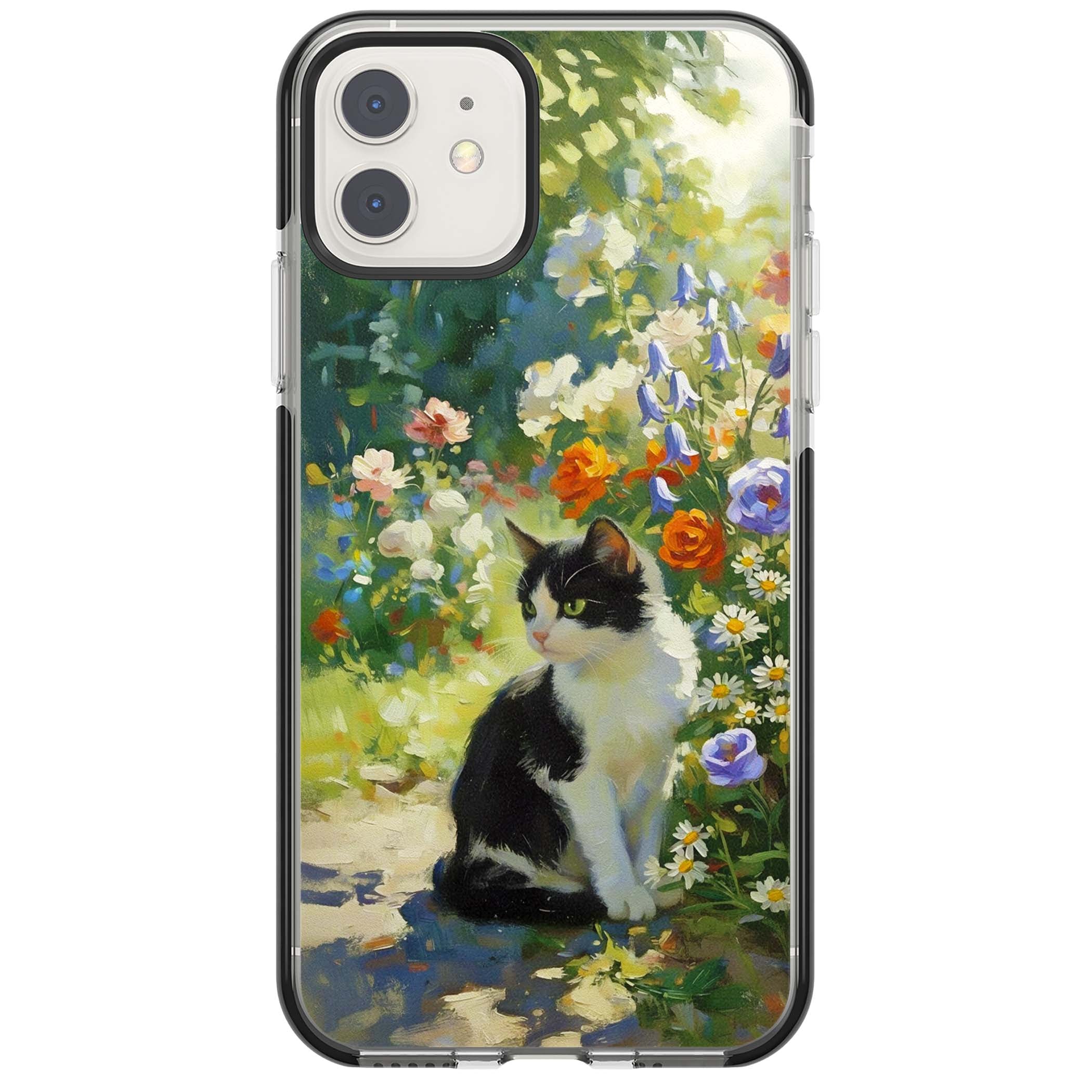 Cat In The Meadow for her iPhone case | Black Impact case for iPhone 11, iPhone 12