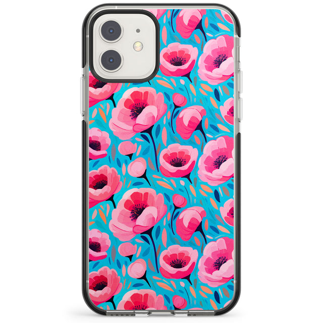Tropical Pink Poppies Impact Phone Case for iPhone 11, iphone 12