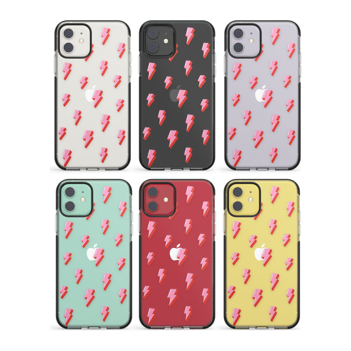 Pink Bolt Pattern Impact Phone Case for iPhone 11, iphone 12