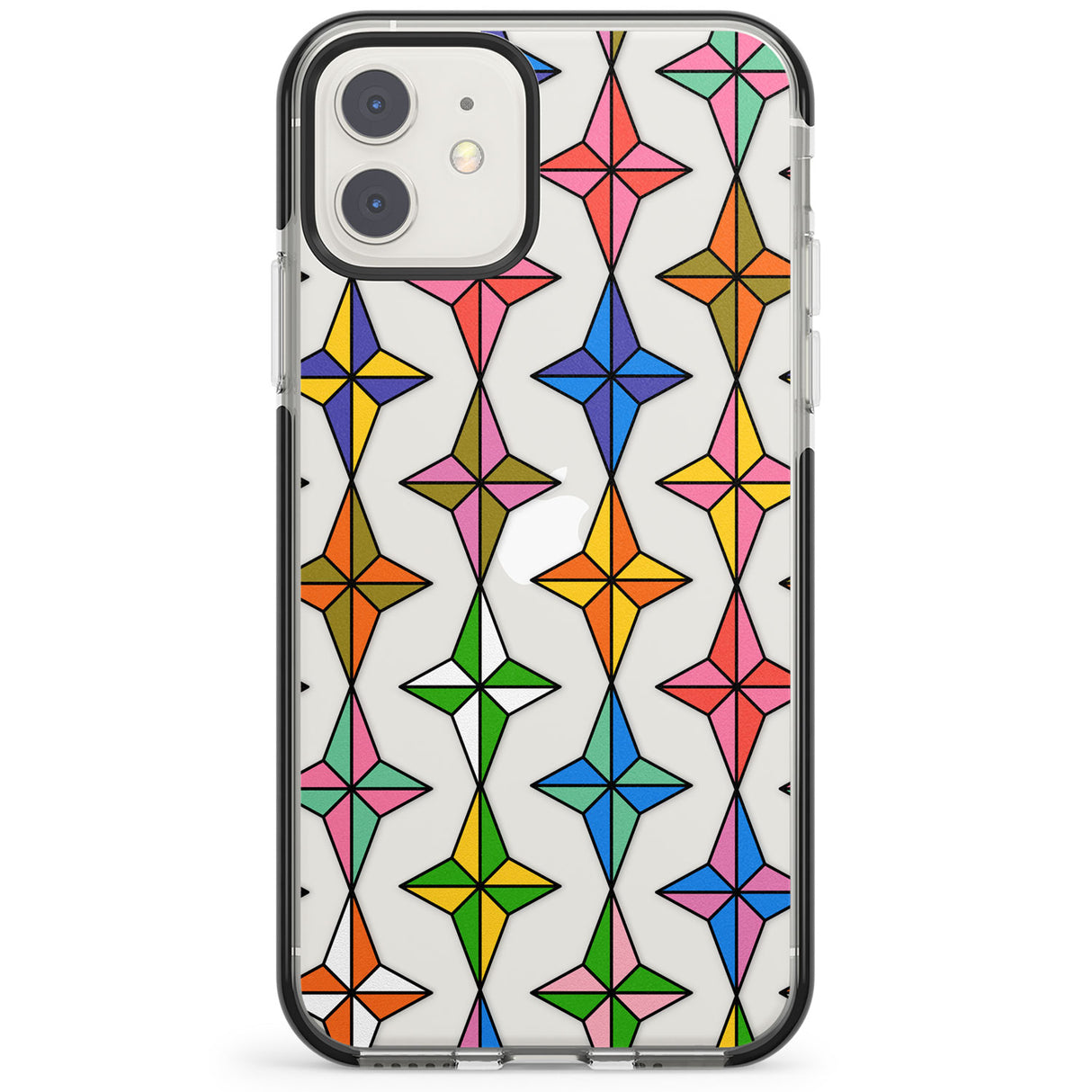 Multi Colour Stars Pattern Impact Phone Case for iPhone 11, iphone 12