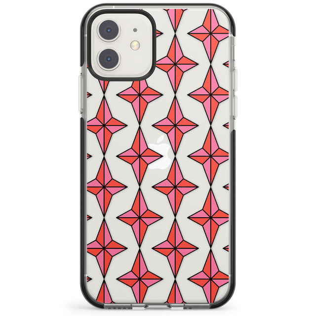 Rose Stars Pattern (Clear) Impact Phone Case for iPhone 11, iphone 12