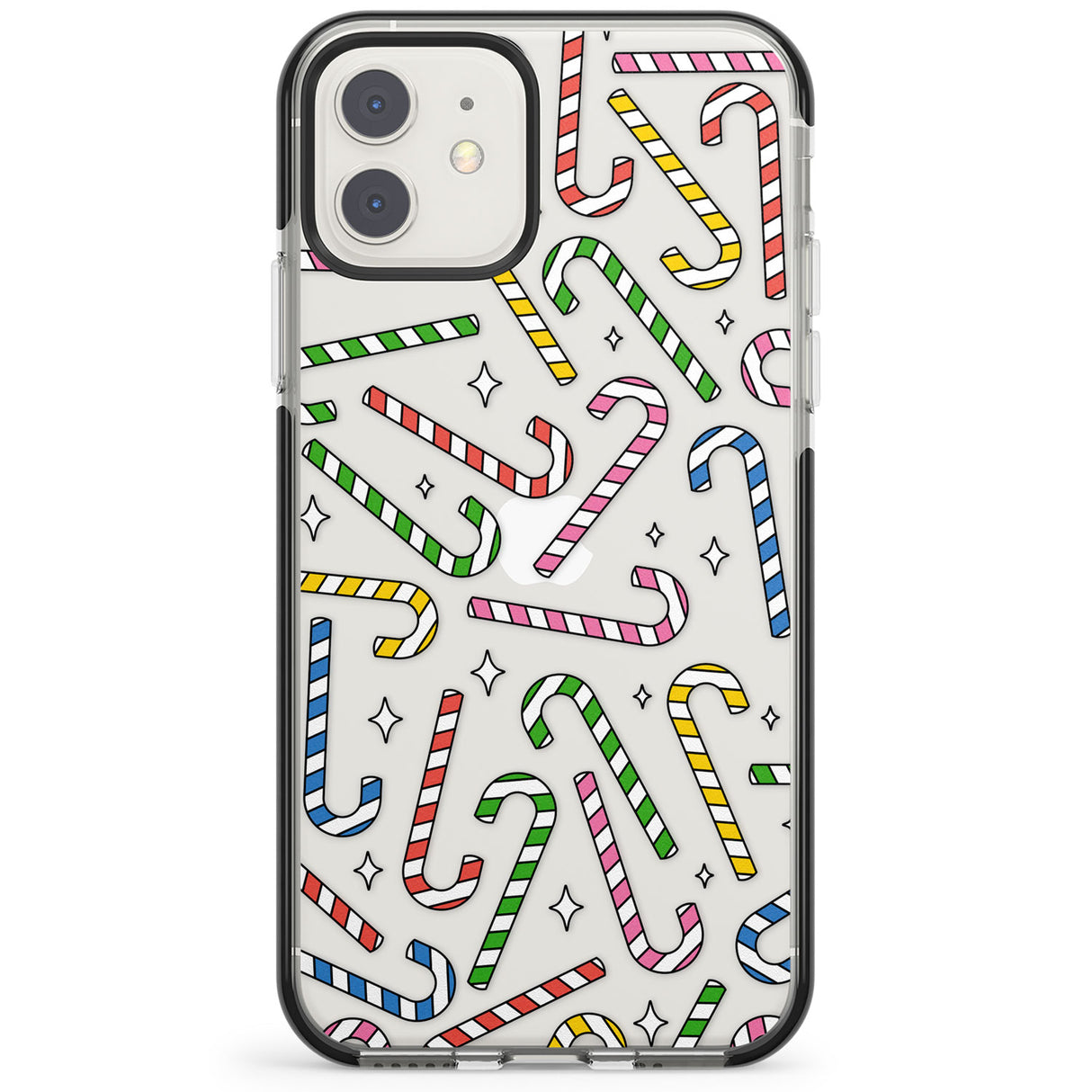 Colourful Stars & Candy Canes Impact Phone Case for iPhone 11, iphone 12