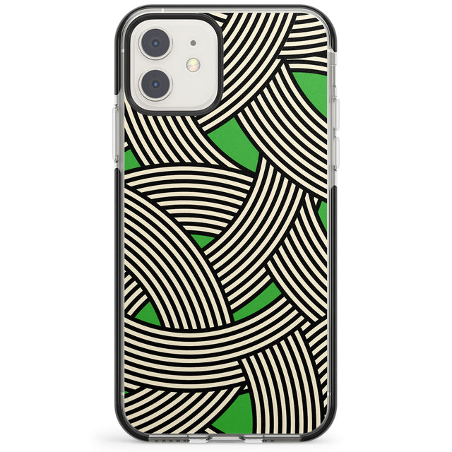 Green Optic Waves Impact Phone Case for iPhone 11, iphone 12