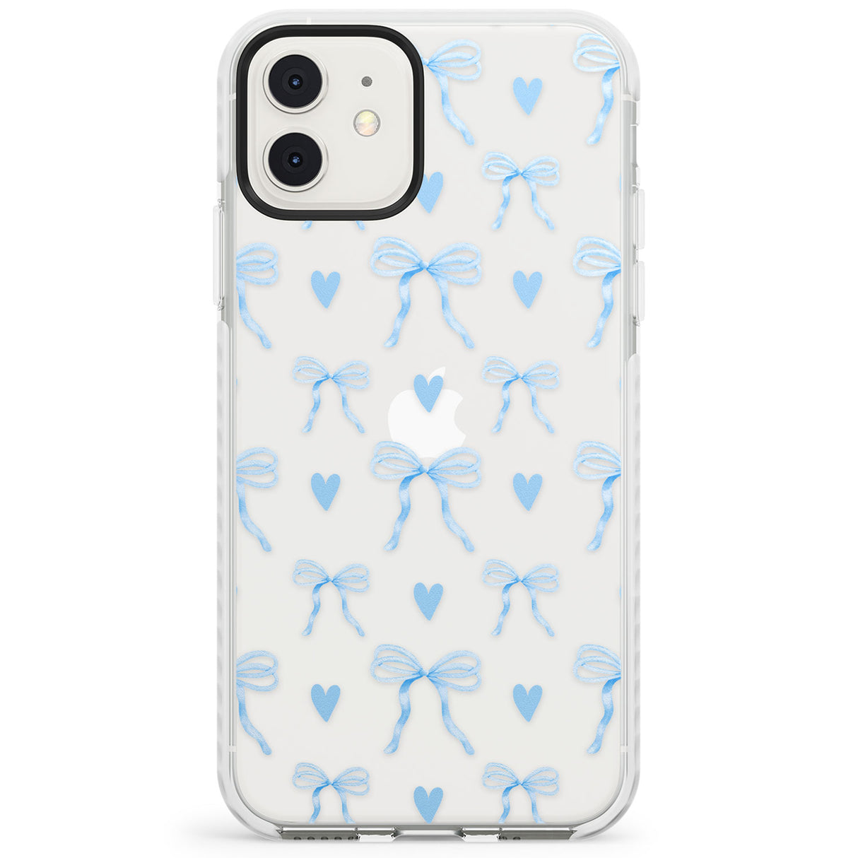 Blue Bows & Hearts Impact Phone Case for iPhone 11, iphone 12