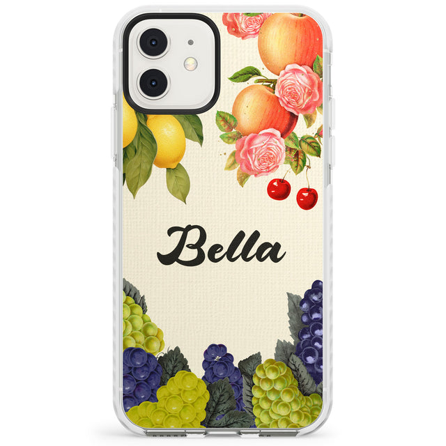 Personalised Vintage Fruits Impact Phone Case for iPhone 11, iphone 12