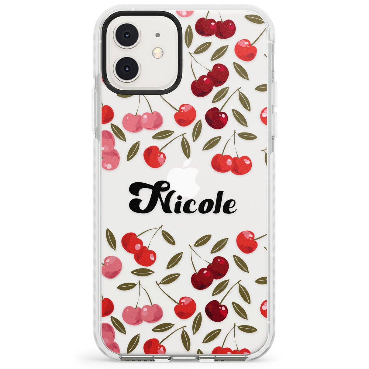 Personalised Cherry Pattern Impact Phone Case for iPhone 11, iphone 12