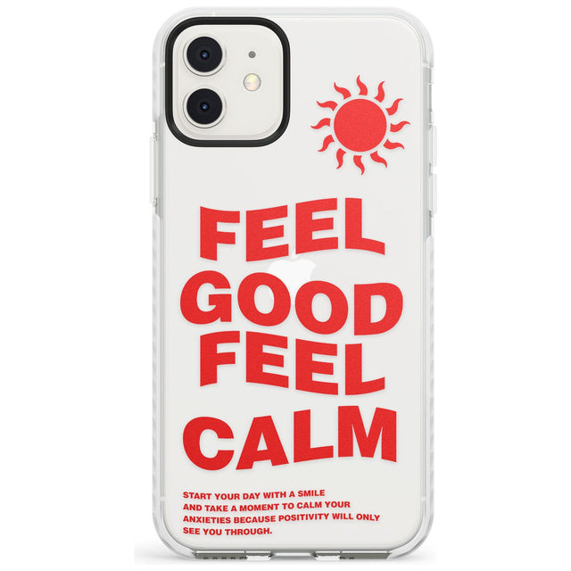 Feel Good Feel Calm (Green) Impact Phone Case for iPhone 11, iphone 12