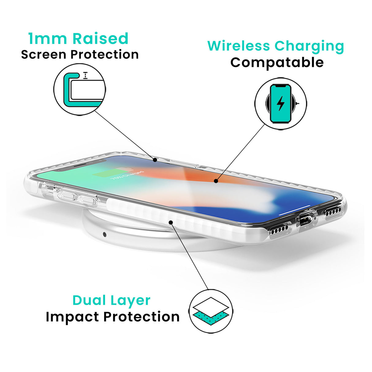 Clear My Headspace Impact Phone Case for iPhone 11, iphone 12