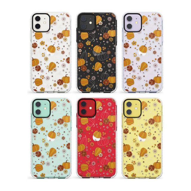 Halloween Skulls and Flowers Impact Phone Case for iPhone 11, iphone 12