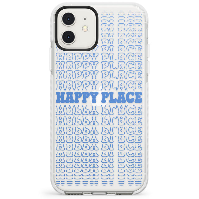 Happy Place (Blue) Impact Phone Case for iPhone 11, iphone 12