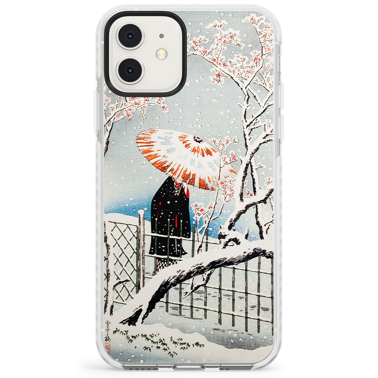 Plum Tree in Snow by Hiroaki Takahashi Impact Phone Case for iPhone 11, iphone 12