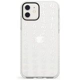 White Japanese Kanji Script Impact Phone Case for iPhone 11, iphone 12