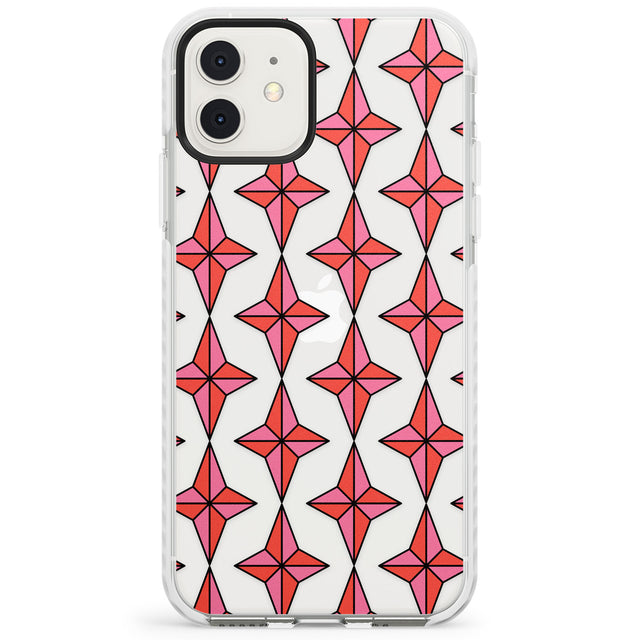 Rose Stars Pattern (Clear) Impact Phone Case for iPhone 11, iphone 12
