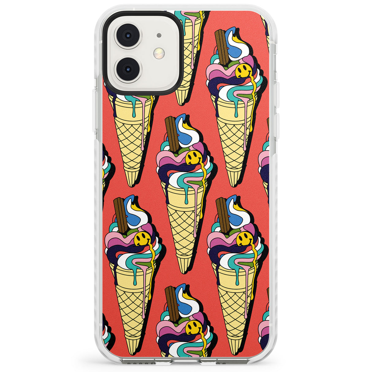 Trip & Drip Ice Cream (Red) Impact Phone Case for iPhone 11, iphone 12