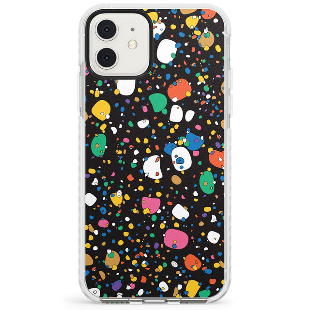 Colourful Confetti Pebbles (Black) Impact Phone Case for iPhone 11, iphone 12