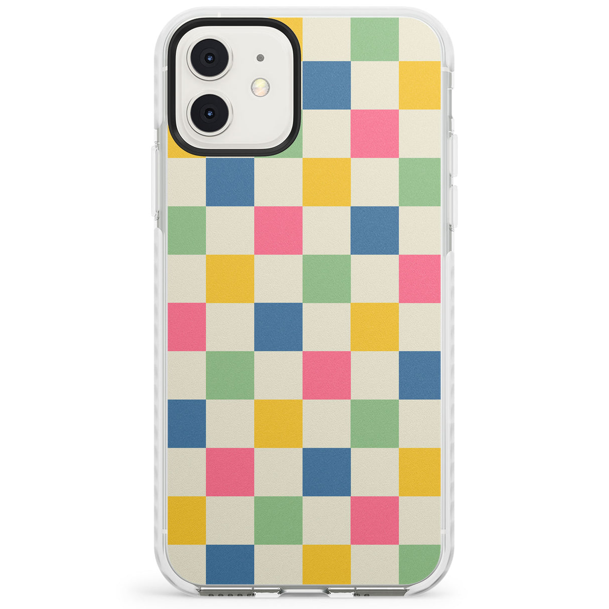 Pastel Multicolor Checkered Impact Phone Case for iPhone 11, iphone 12