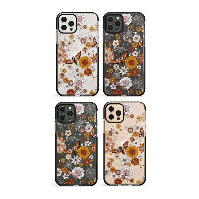 Halloween Skulls and Flowers Impact Phone Case for iPhone 11, iphone 12