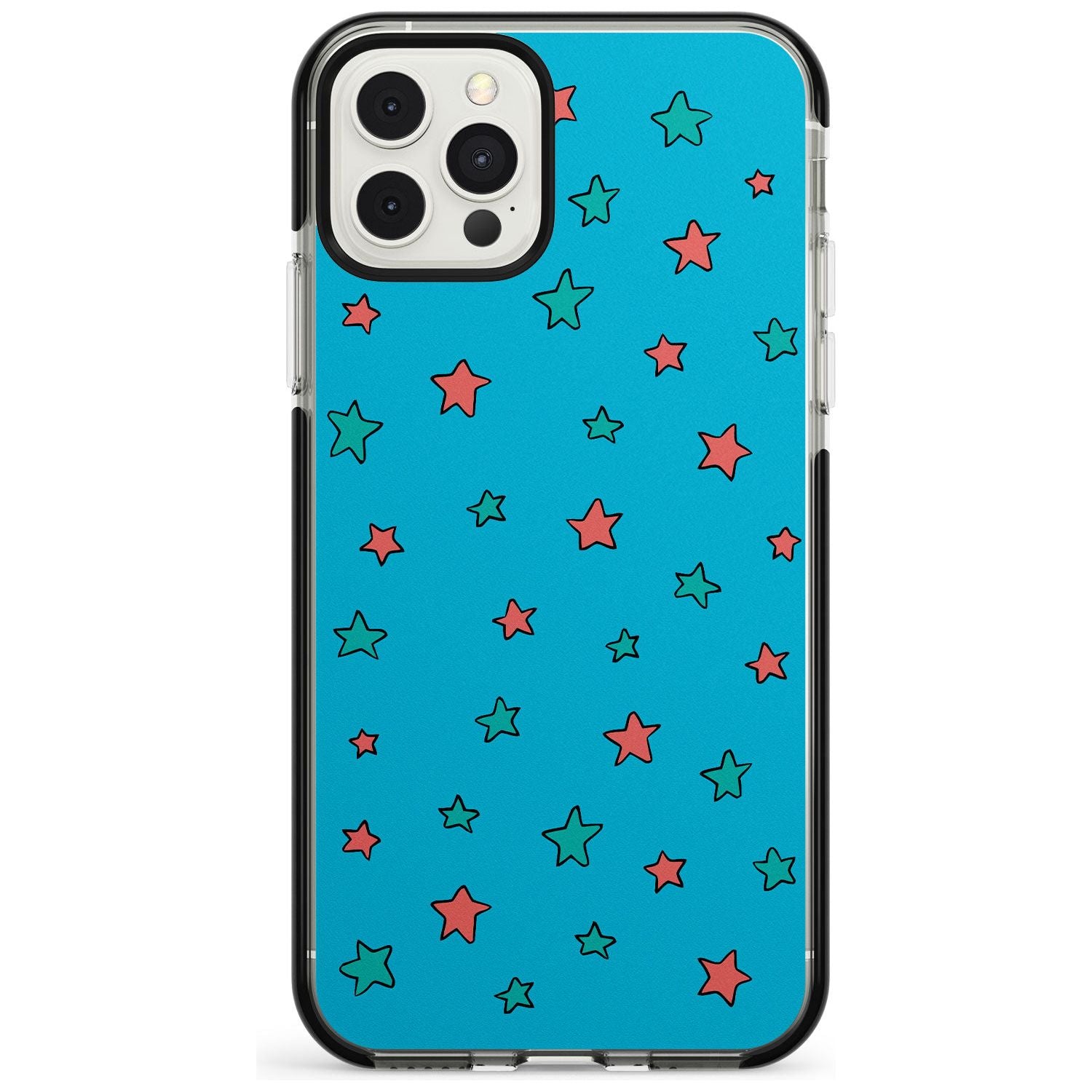 Blue Heartstopper Stars Pattern Impact Phone Case for iPhone 11, iphone 12