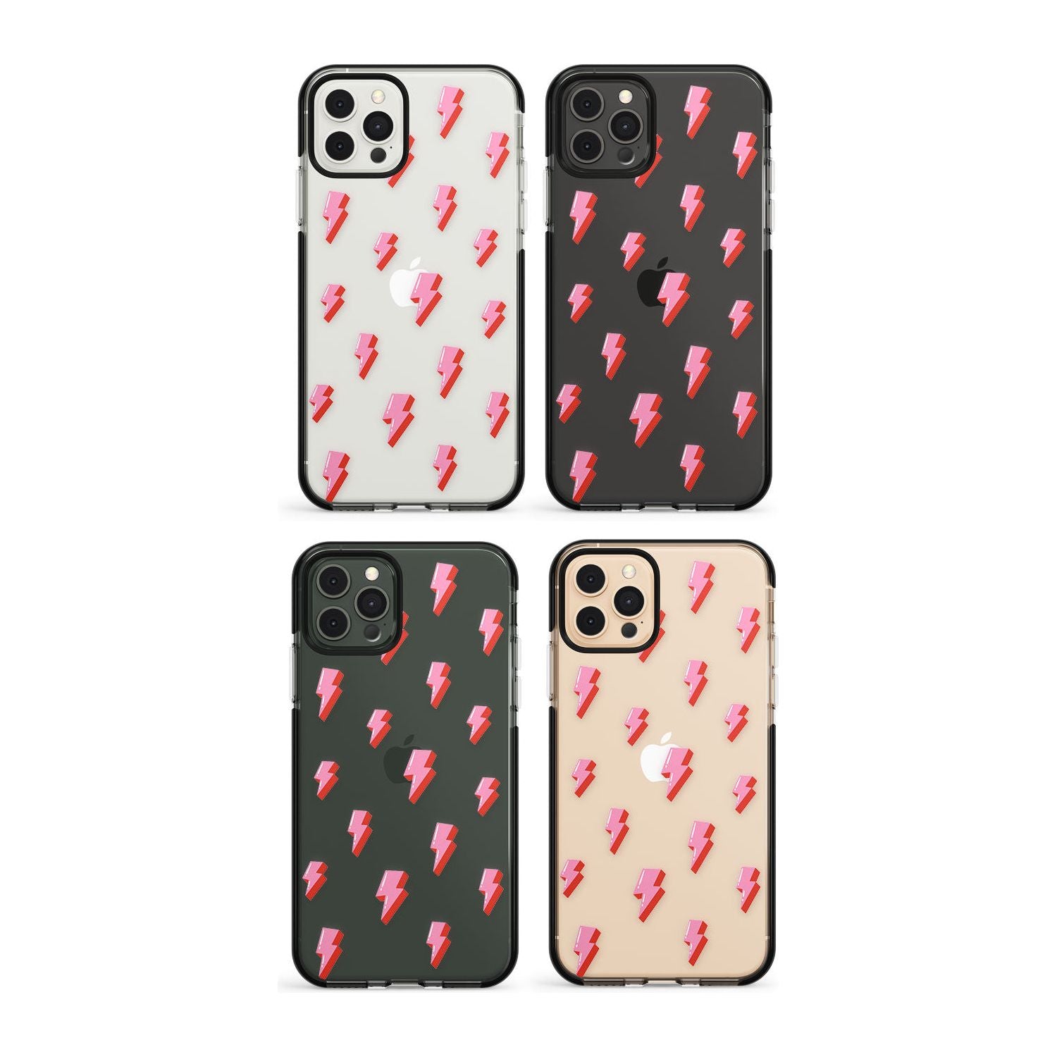 Pink Bolt Pattern Impact Phone Case for iPhone 11, iphone 12