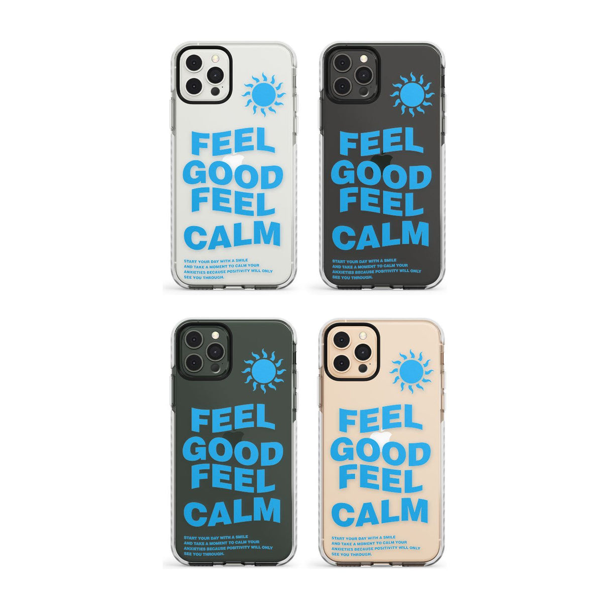 Feel Good Feel Calm (Green) Impact Phone Case for iPhone 11, iphone 12