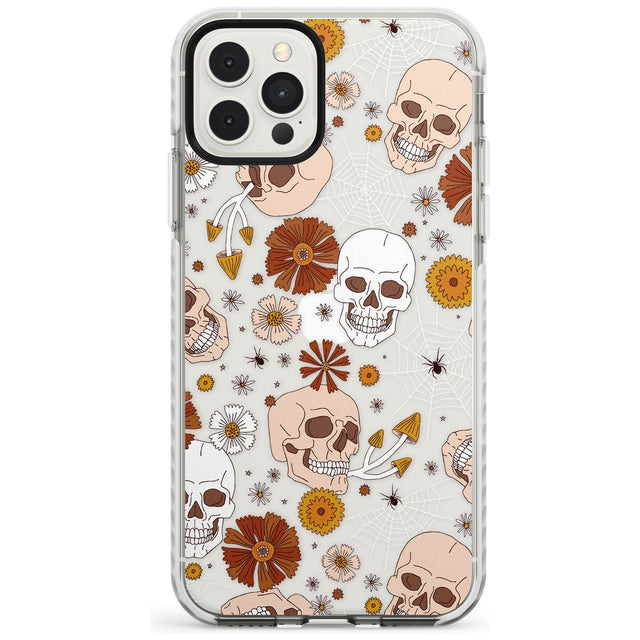 Halloween Skulls and Flowers Impact Phone Case for iPhone 11, iphone 12