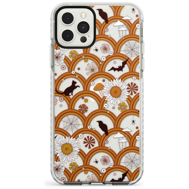 Halloween Skulls and Flowers Impact Phone Case for iPhone 11, iphone 12