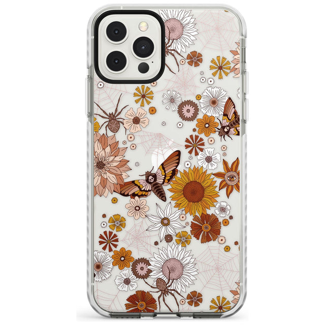 Halloween Skulls and Flowers Impact Phone Case for iPhone 11, iphone 12