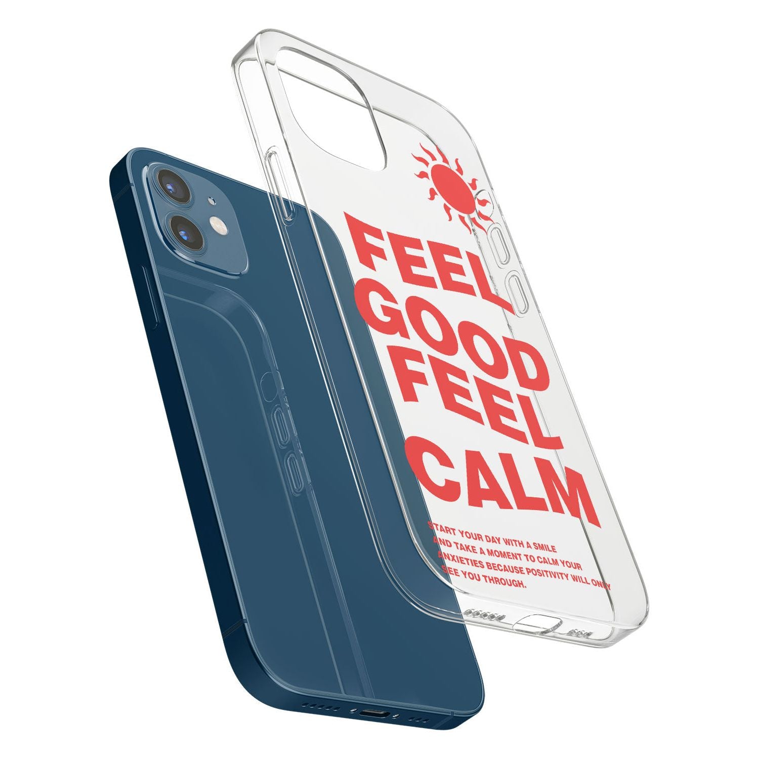 Feel Good Feel Calm (Green) Impact Phone Case for iPhone 11, iphone 12