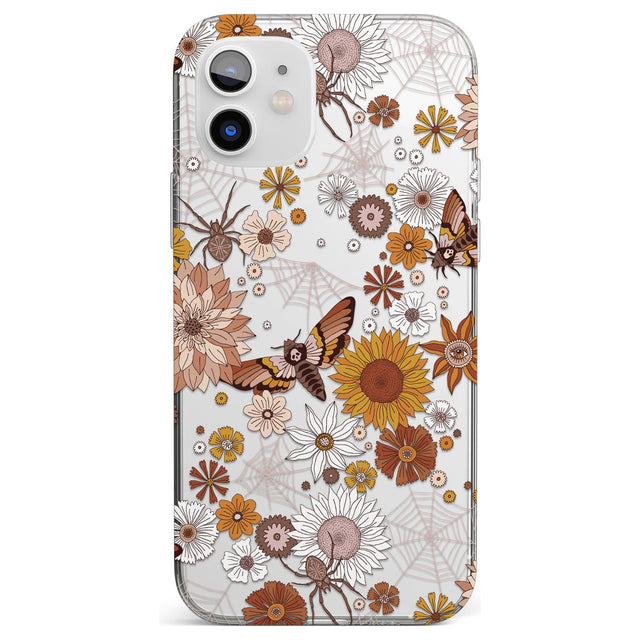 Halloween Skulls and Flowers Impact Phone Case for iPhone 11, iphone 12