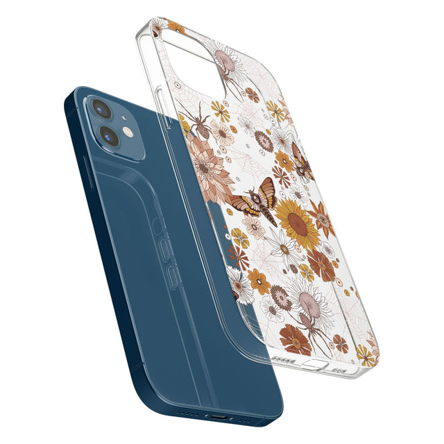 Halloween Skulls and Flowers Impact Phone Case for iPhone 11, iphone 12