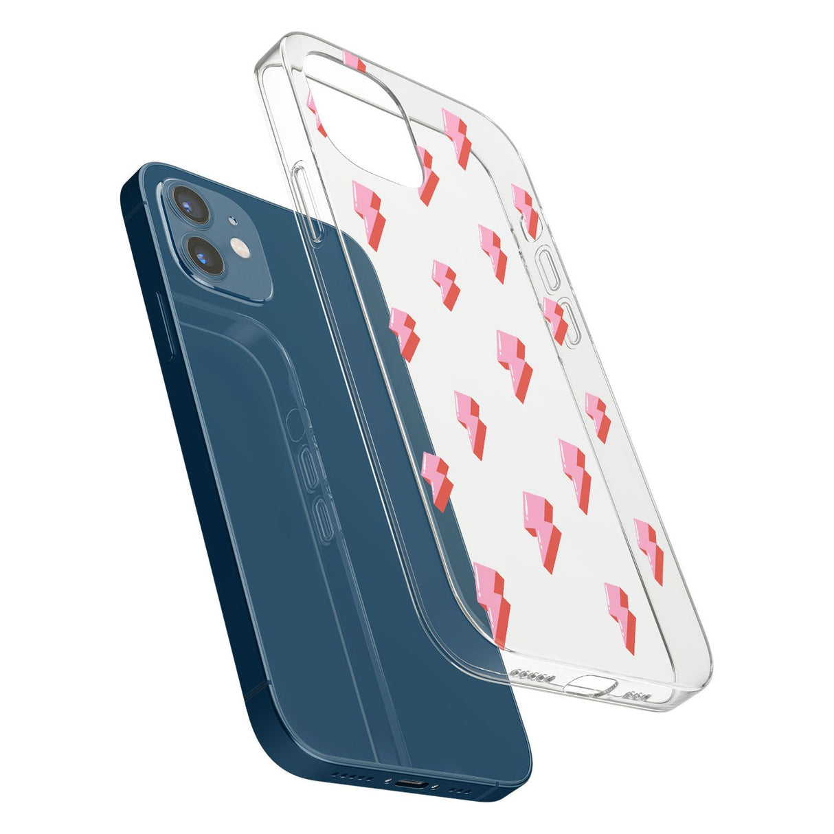 Pink Bolt Pattern Impact Phone Case for iPhone 11, iphone 12