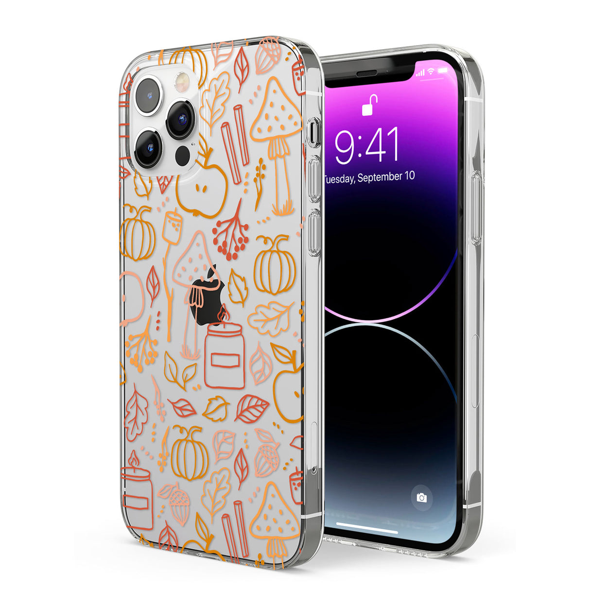 Autumn Line Pattern Phone Case for iPhone 12 Pro