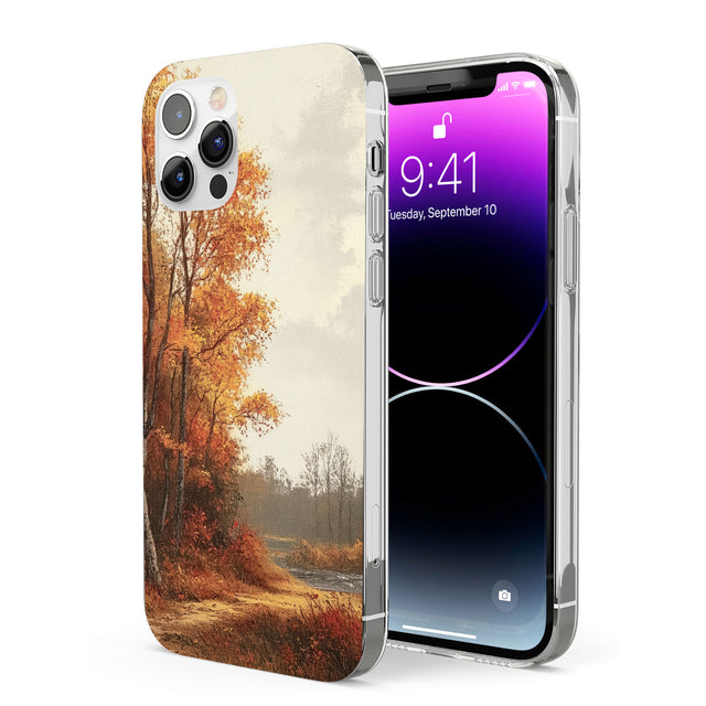 Vintage Autumn Oil Painting Phone Case for iPhone 12 Pro