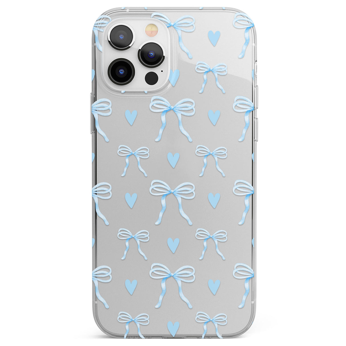 Blue Bows & Hearts Phone Case for iPhone 12 Pro