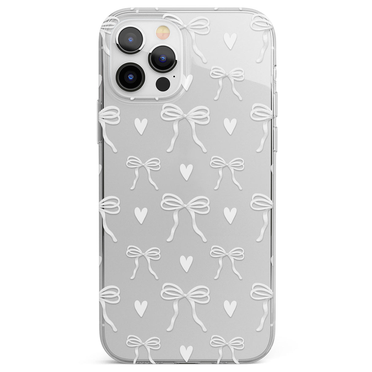 White Bows & Hearts Phone Case for iPhone 12 Pro