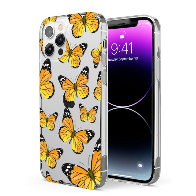 Sun-Yellow Butterflies Phone Case for iPhone 12 Pro