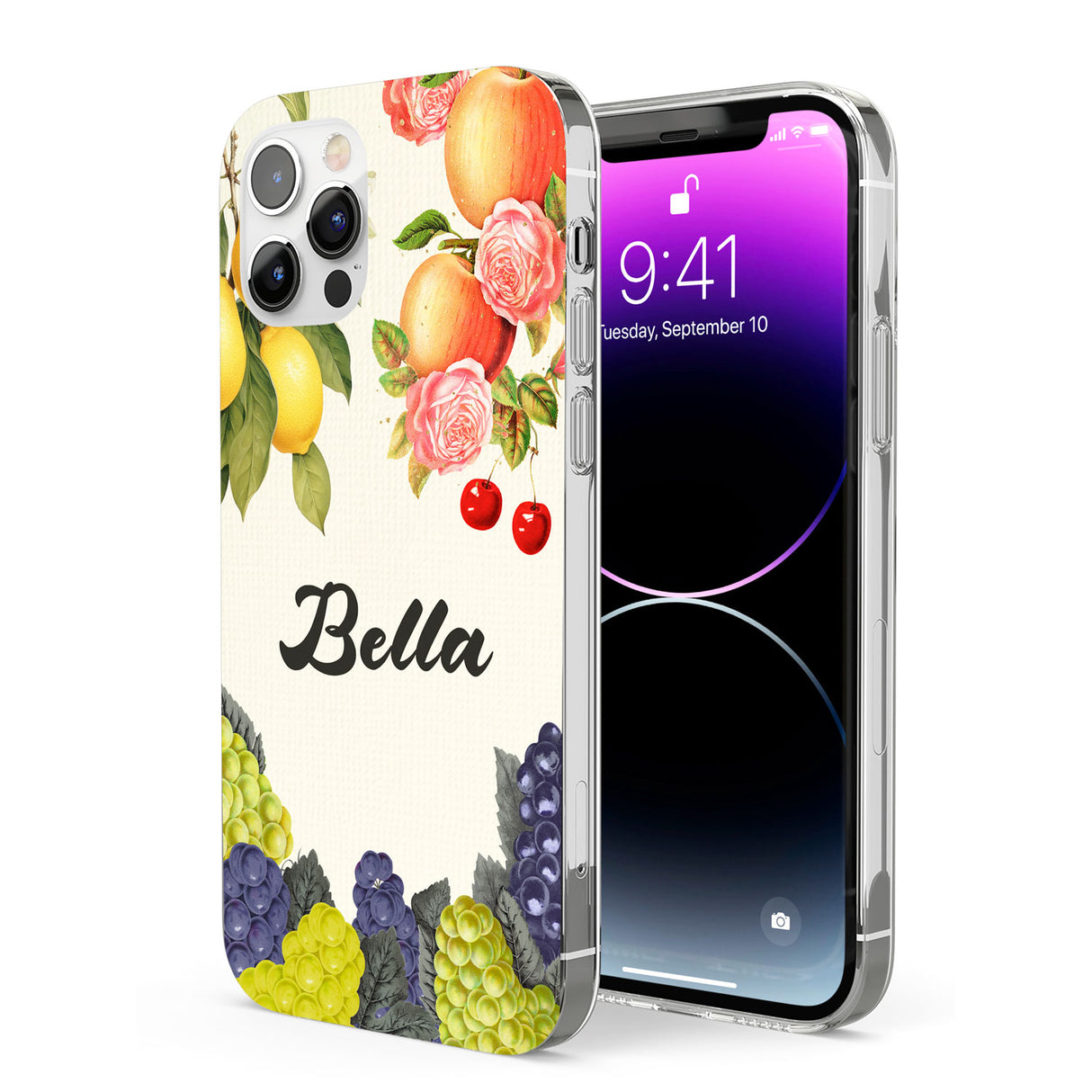 Personalised Vintage Fruits Phone Case for iPhone 12 Pro