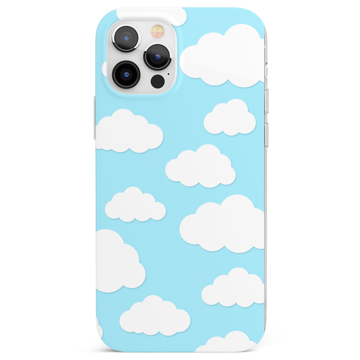 Blue Sky & Clouds Pattern Phone Case for iPhone 12 Pro