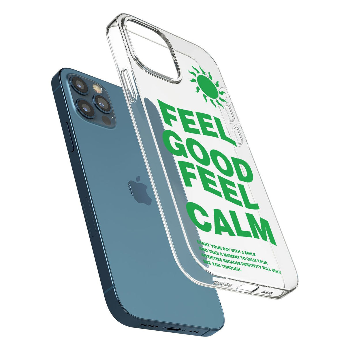 Feel Good Feel Calm (Green) Phone Case for iPhone 12 Pro